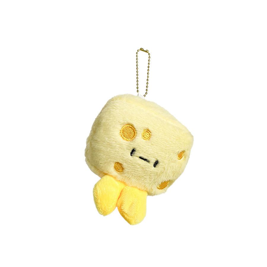 Plush Lovely Cheese Keychain Doll Soft And Customizable Short Fur Collectible
