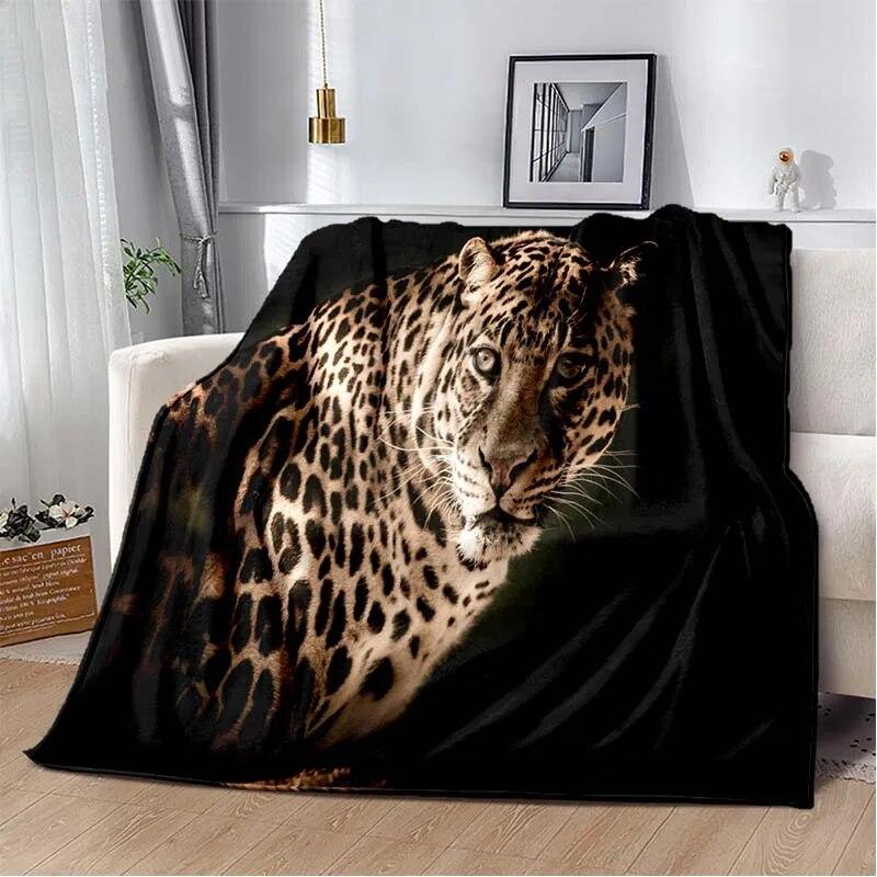 3d Tier Gepard Leopard Cartoon Blanket for Bed Picnic Blanket Sofa Thin Blanket Air Conditioning Blanket Customized Blankets