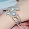 Fashion Imitation Pearls Rhinestone Winding Bracelets For Women Wedding Jewelry Party Accessries