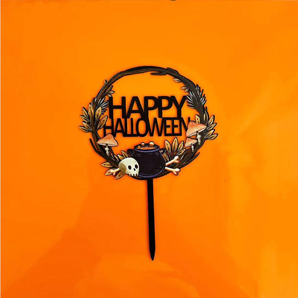 Halloweenská dekorace na dort Hrad Barevný tisk Akrylová karta na dort Party potřeby Dekorace na dort