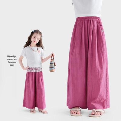 Girls' Summer Anti-Mosquito Wide-Leg Trousers