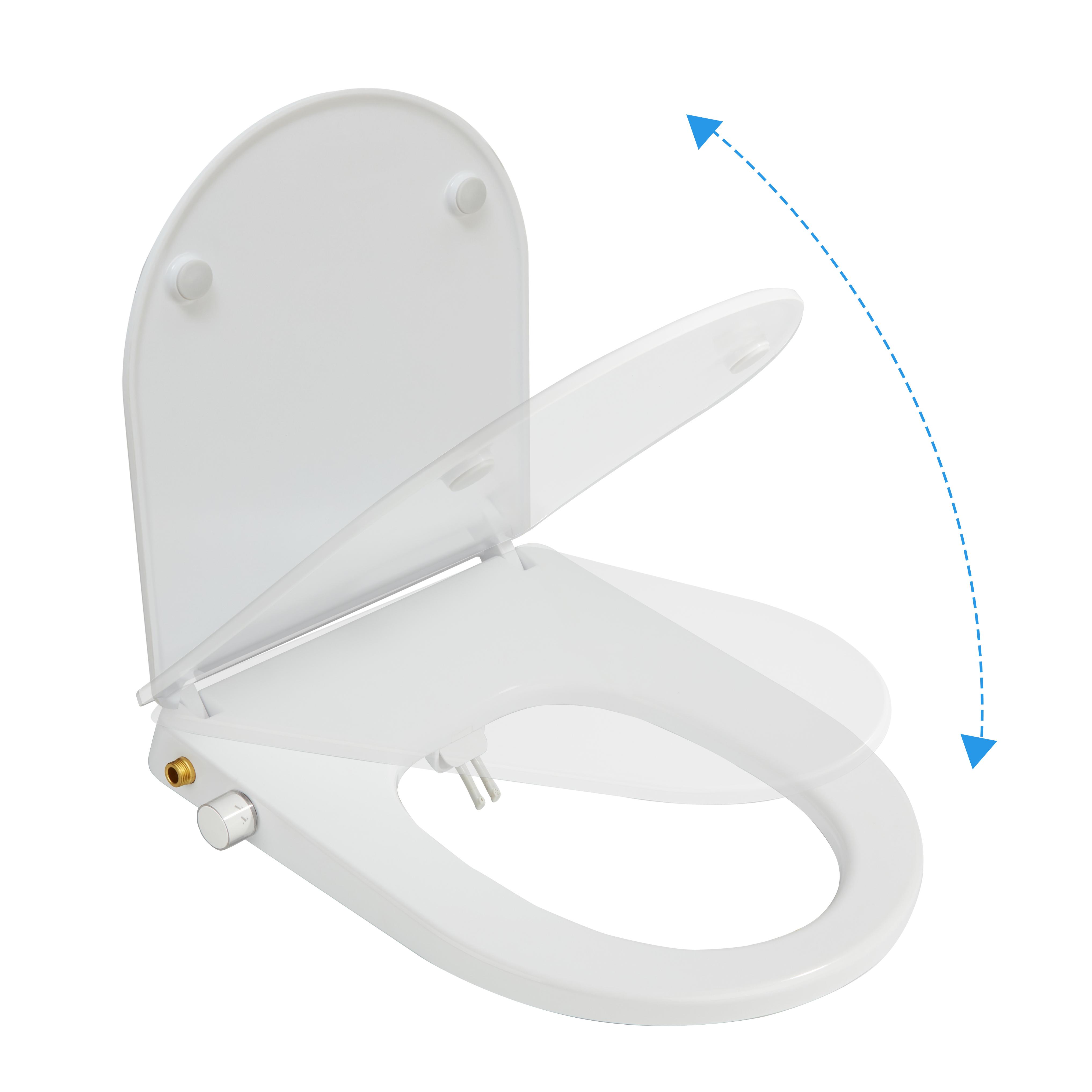 Heated Bidet Toilet Seat with Soft Close (White,UF Provide copper tee specs to support) белый