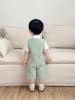 European & American Boys' Summer Three-Piece Set: T-shirt, Shorts, Vest - Children's Formal Outfit.