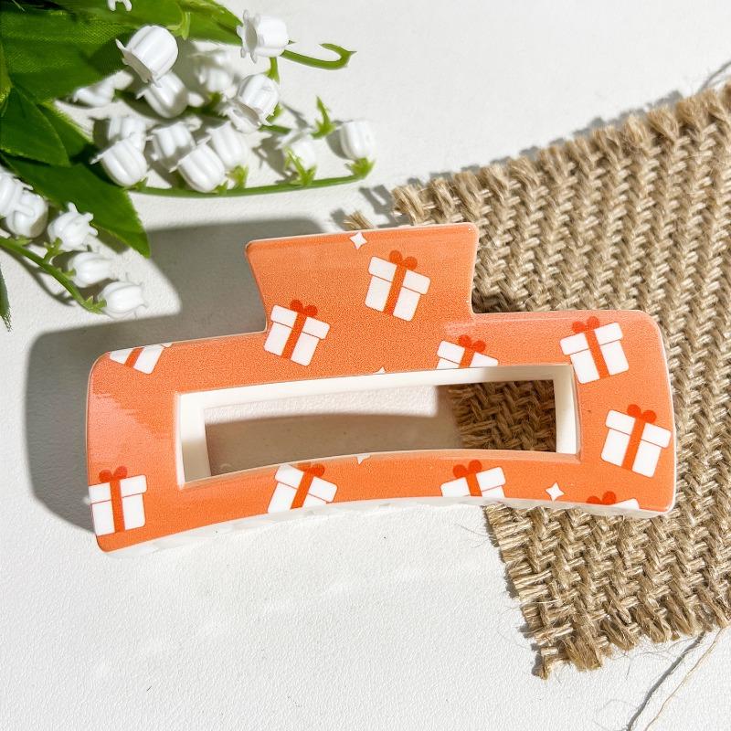 Uv-printed Square Gripper Sweet Fruit Print UpdoShark ClipHair Clip Hair Accessory