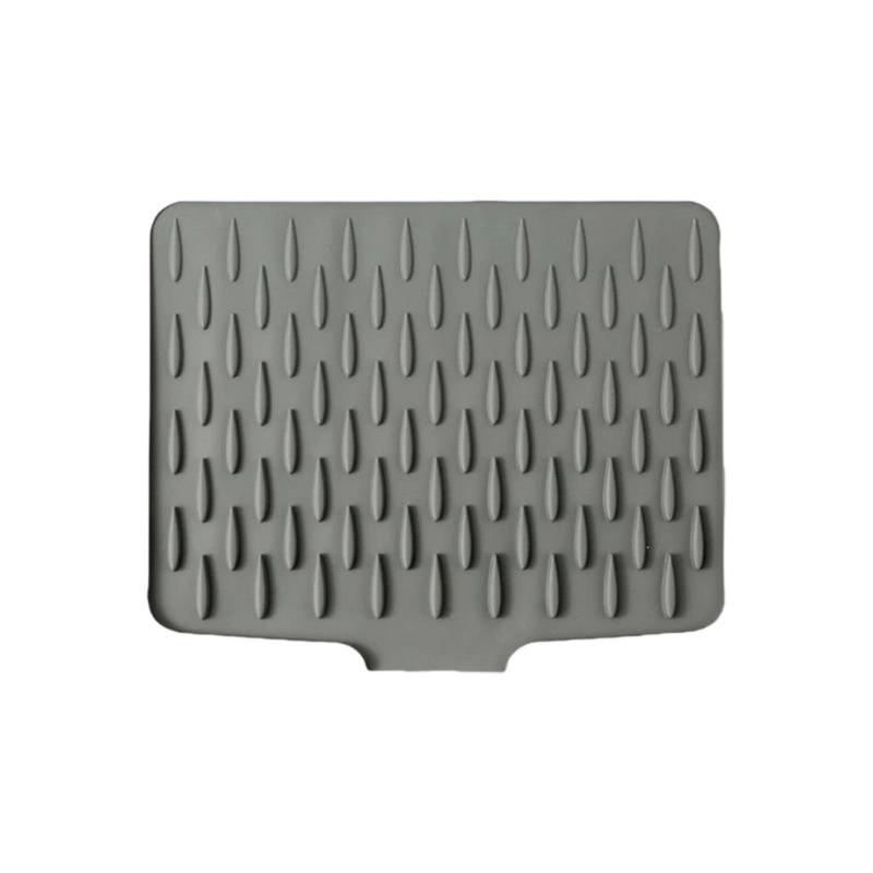 Thickened Heatproof Silicone Drying Mat With Sloped Designs Nonslip Base For Kitchen Counter Protections