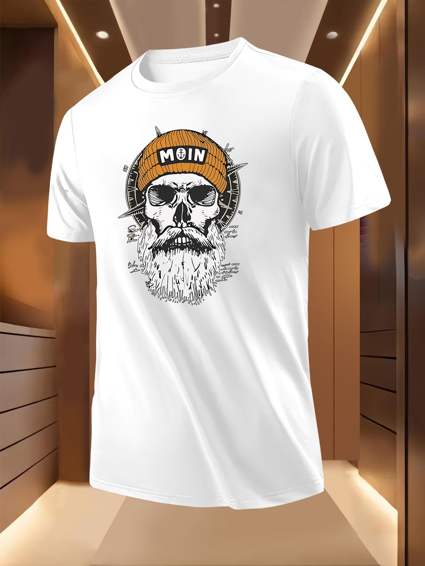 Skull Beard Graphic Tshirt - Breathable S