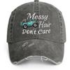 Messy Hair Don't Care Trucker Baseball Hats Cap for Women Girl