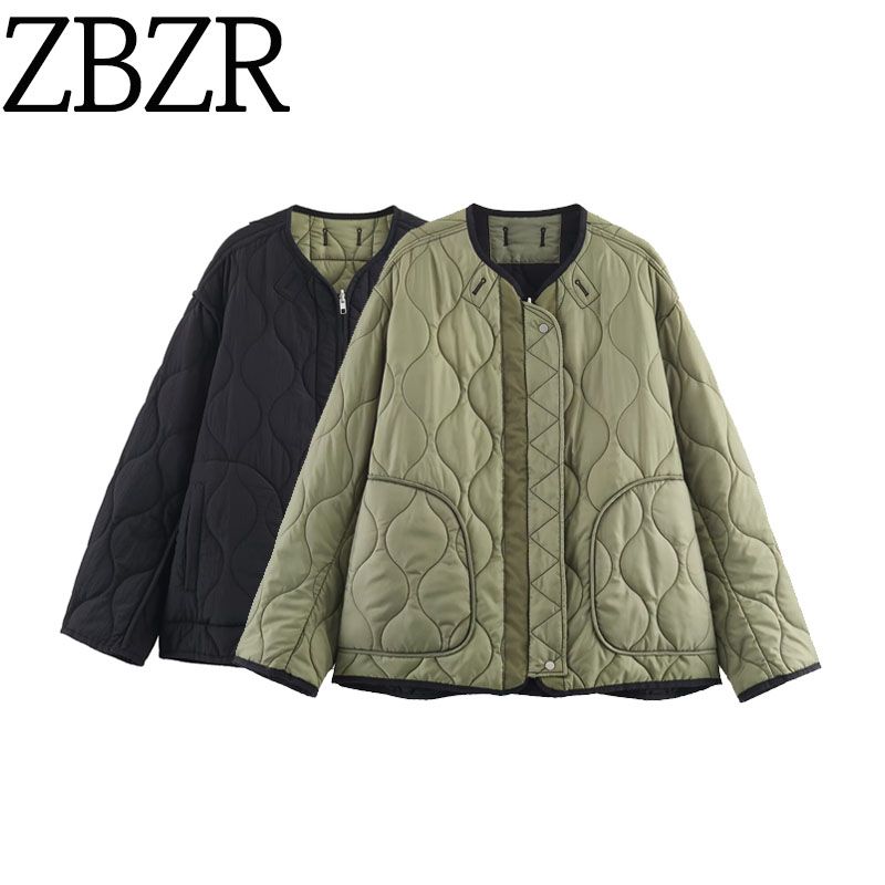 Za Autumn New Arrivals Women's Clothing Zr European and American Style Fashionable and Unique Reversible Cotton Jacket 2969240 031