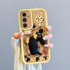 KEYSION Shockproof Case for Samsung S25 FE 5G with Lanyard Soft Silicone Cute 3D Cartoon Doll Phone Back Cover for Galaxy S25 FE