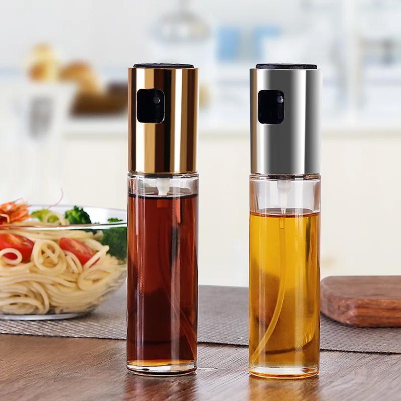 Küchenset Ölspender Barbecue Glas Mischflasche Gewürzflasche Essig Sojasauce Sprühöler Würze Gewürzflasche