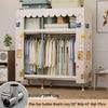 Sturdy Steel Pipe Wardrobe with Alloy Connectors for Home Bedrooms and Rentals