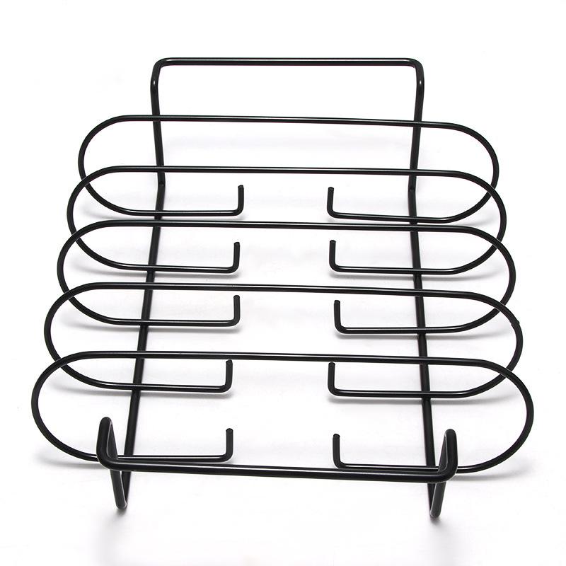 Non-Stick BBQ Grill Basket & Rib Rack for Outdoor Grilling