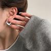 925 Silver Vintage Gold Round Earrings For Women Trendy Circle Jewelry Prevent Allergy Party Gifts