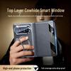 Funda Plegable para Teléfono Huawei Pura X Max de Cuero Genuino con Soporte Giratorio, Protección Magnética a Prueba de Caídas de Cobertura Total