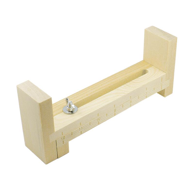 Handmade DIY Red Rope Bracelet Weaving Tool – Beginner's Solid Wood Frame for Jewelry Crafting