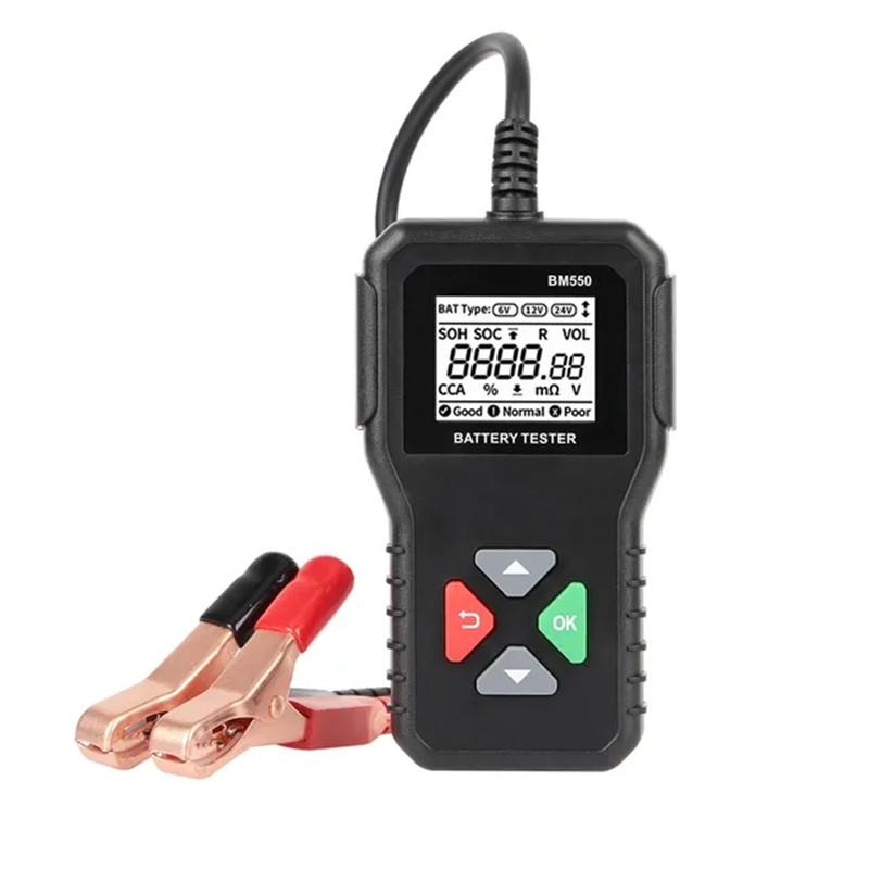 Nový 1ks tester baterií BM550 100-2000 CCA testovací analyzátor diagnostický nástroj detektor příslušenství pro auto, motocykl, nákladní automobil, přívěs
