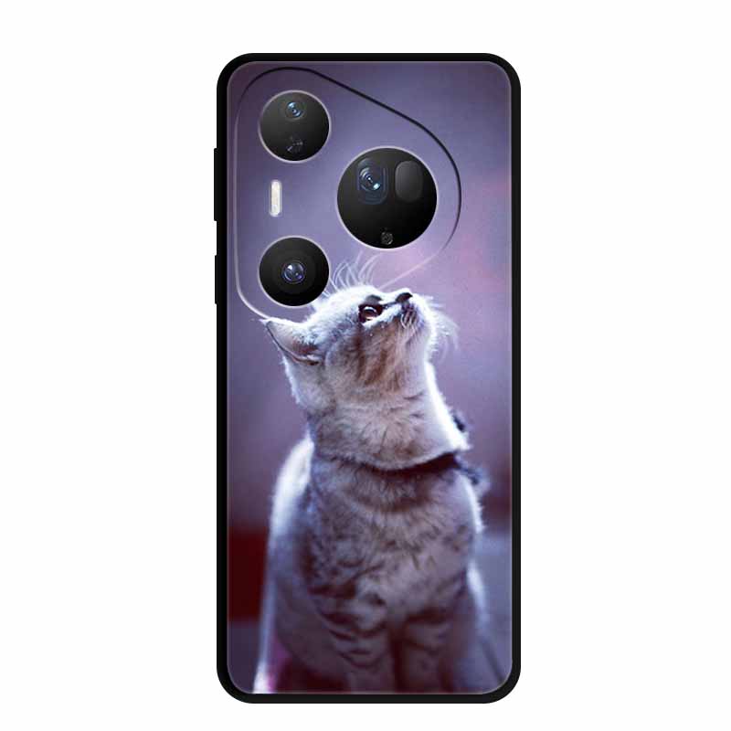 Cover For Huawei Pura 80 Pro Plus Silicone TPU Phone Case for Pura80 pro+ 80 Ultra Para Black Back Soft Protector Cartoon Capa