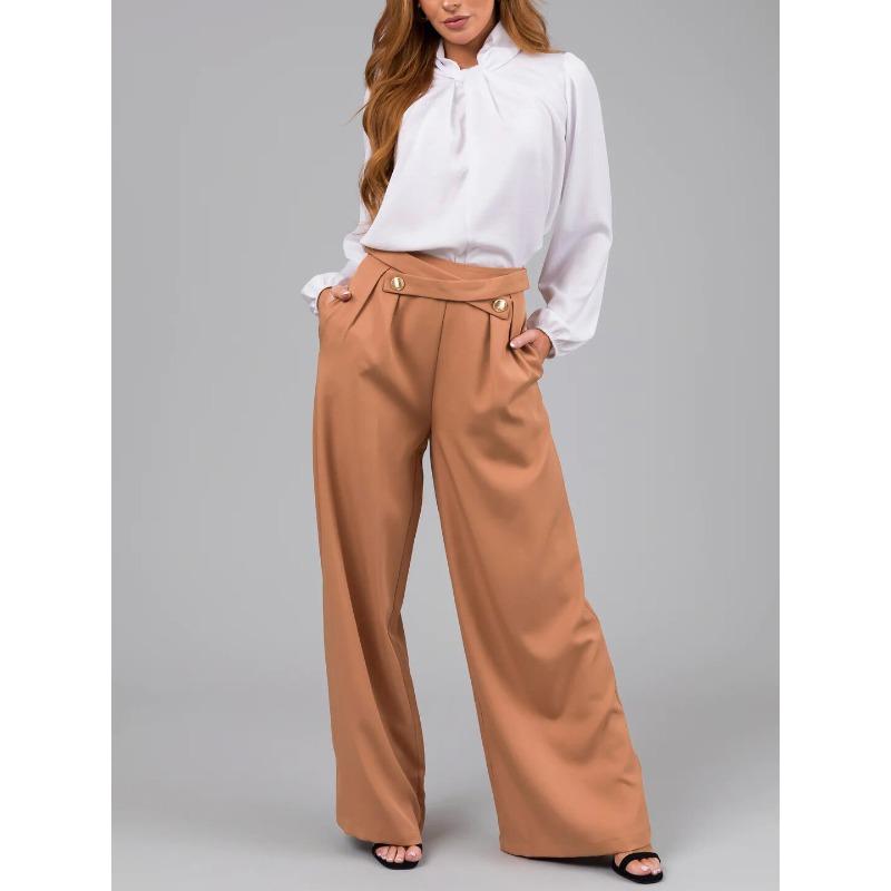 Plus Size Spring and Summer Women's Pant Casual Fashion Loose Type Straight Trousers