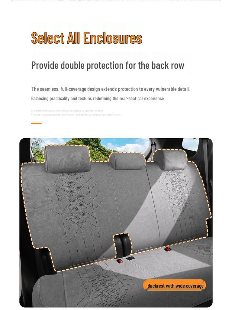 BYD Tang All-Season Suede Seat Covers & Cushions - Breathable & Suitable for DMI and EV Models