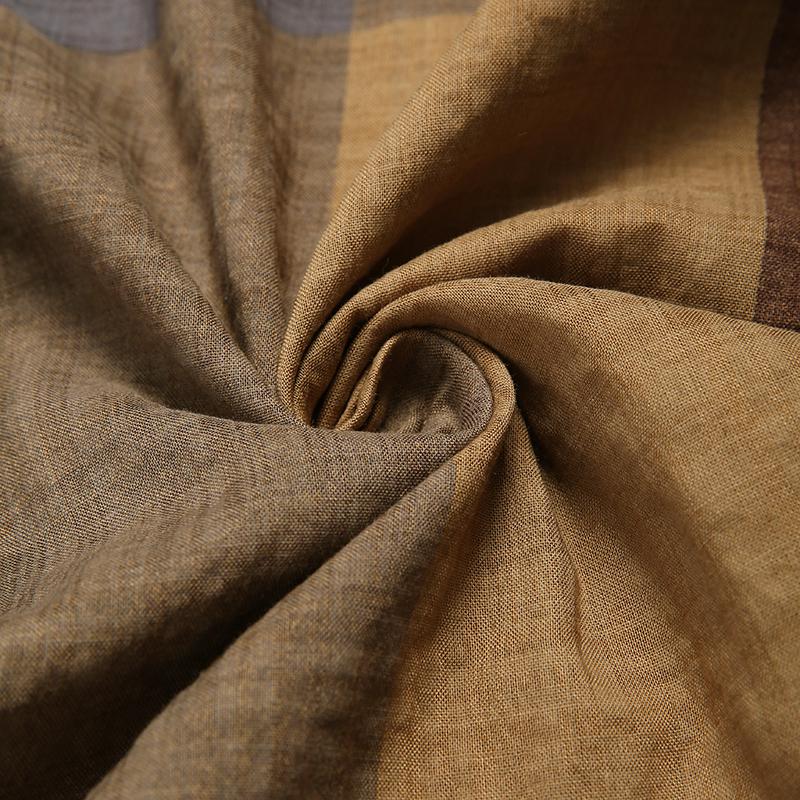 Camicia da Donna Autunnale con Collo a Lapel Semplice Patchwork a Quadri Irregolari
