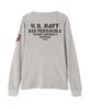 LONG SLEEVE WAFFLE Sleeve Waffle Navy 2XL 020 Gray [AVIREX] T-SHIRT U.S. NAVY/Long T-Shirt U.S. 783-4130006 Men's