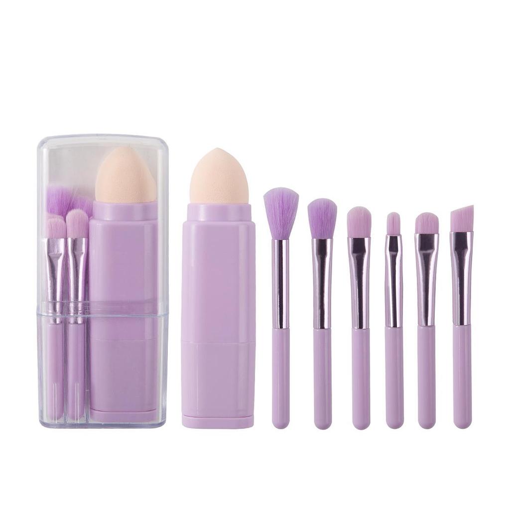 Set de 7 Mini Brochas de Maquillaje Portátiles Cangzhou para Viaje