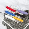 Simple Solid Color Women Casual Canvas Belt With Metal Buckle For Daily Use