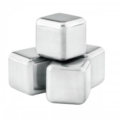 Icy Stainless Steel Reusable Ice Cubes (Pack of 4)