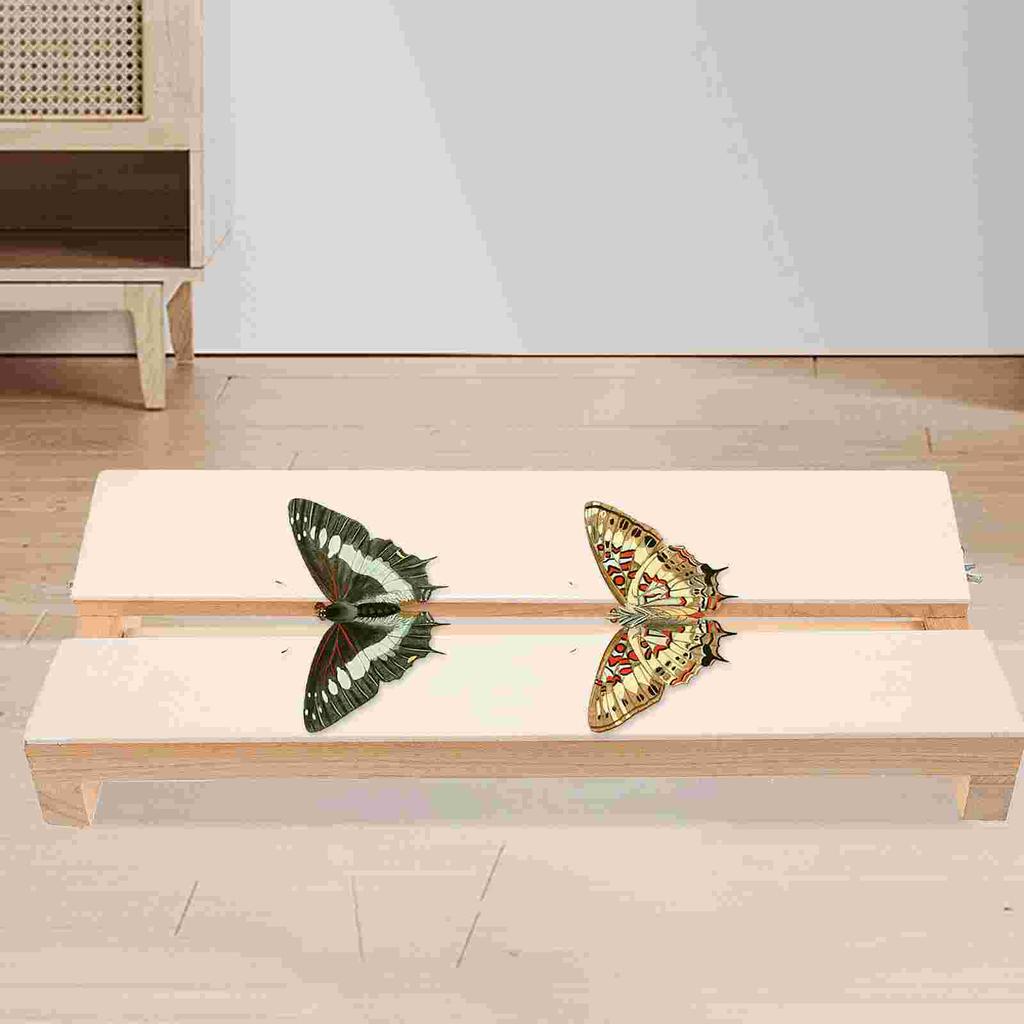 Butterfly Wings Display Board Pinning Experiment Tool Wooden Specimen Insects Pocket Child
