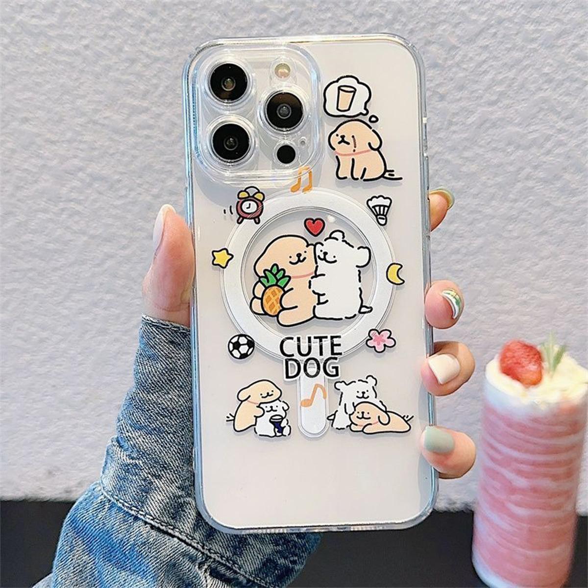 

For Apple Phone Case Magnetic Bracket for Apple Magnetic Phone Case Cover for Apple Magnetic Phone Case Cartoon Cute For iPhone 17PROMAX