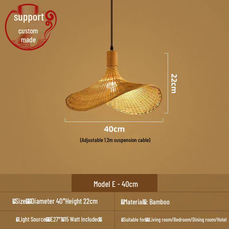 Bamboo Weaving Pendant Lamp - Zen Tea Room & Restaurant Lighting, New Chinese Style Rattan Lantern