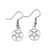 Drop & Dangle Oorbellen Ster Maan Pentagram Bruiloft Sieraden Onderdelen Oorbellen Maat 18x19mm QE028