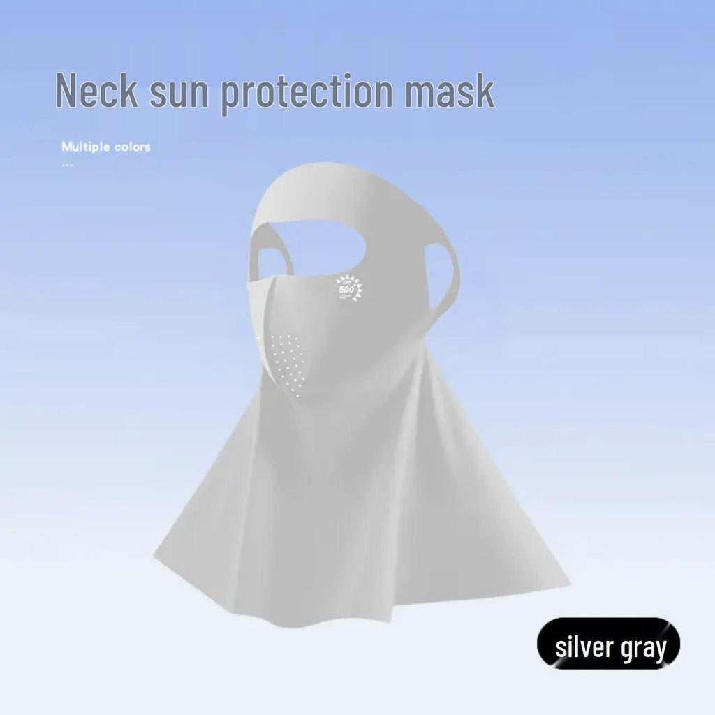 Women's Full Face UV Protection Ice Silk Mask for Summer Cycling