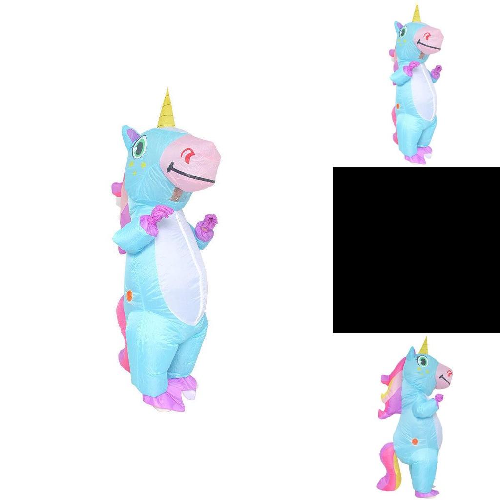 Cute Unicorn Dress-up Prop For Festivals And Events Inflatable Blue Costume