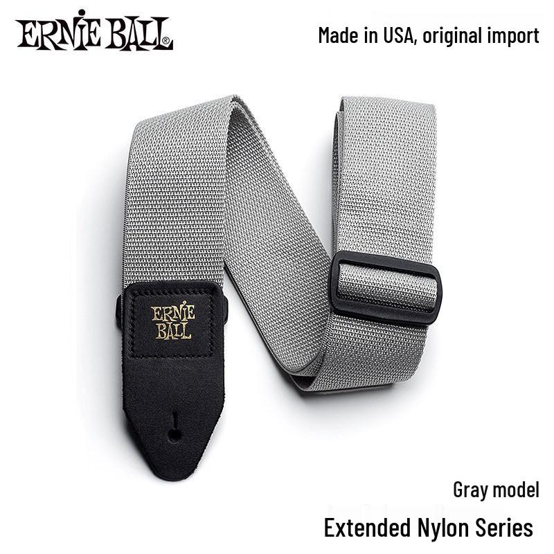 Ernie Ball Unisex Bakelite Guitar/Bass Strap - Extended Nylon Crossbody Shoulder Strap