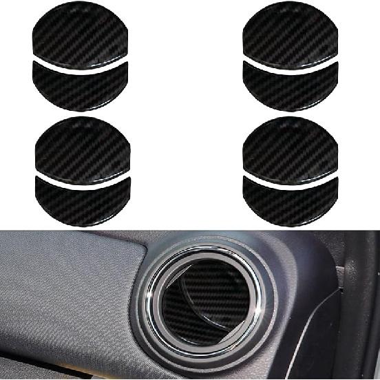 Car Inner Central Console Air Conditioning Vent Rings Frame Cover Trim Car Accessories Fit for Toyota Tacoma 2016 2017 2018 2019 2020 2021 2022