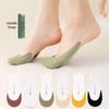 Lanfeng Ling Women's Cotton Boat Socks: Spring/Summer Strappy Invisible, Sweat-Absorbent, Antibacterial, Non-Slip, Heel Grip.