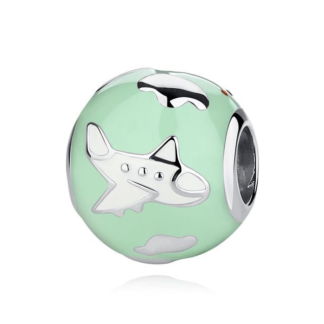 Original 925 Sterling Silver Charm Bead Travel London Bus Motorcycle Suitcase Charms Fit Fashion Bracelets Women Diy Jewelry