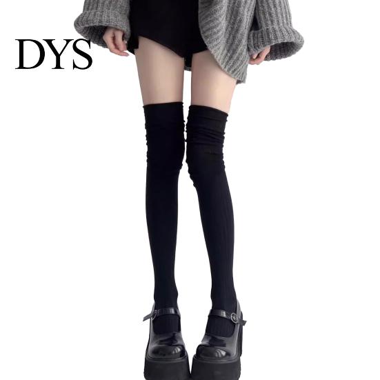Chic Thigh High Socks Slouch Women Stretchy Over-the-knee Scrunch Long Breathable Over Knee Stockings for Boots Skirts Party Dating Street Wear