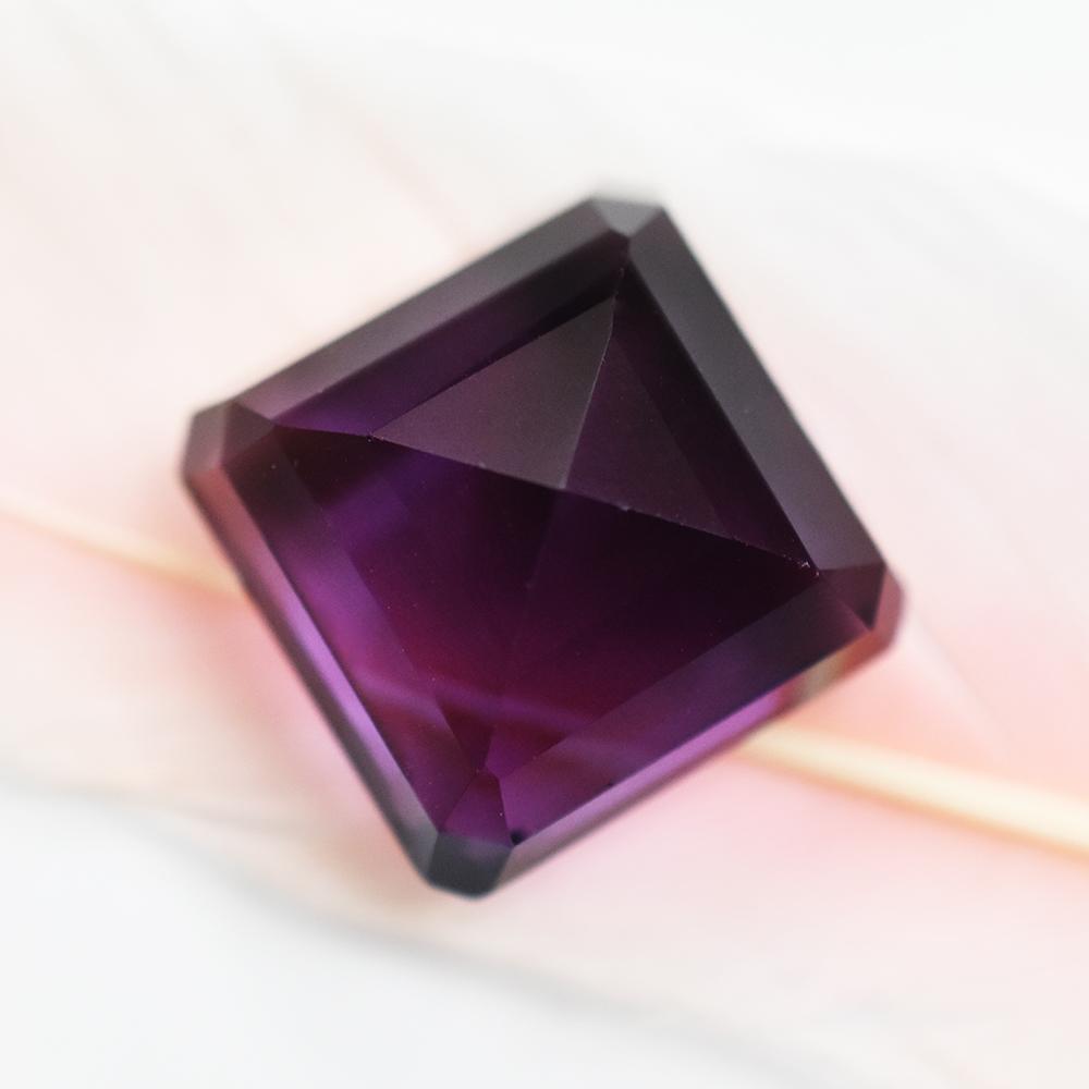 Natural Purple Amethyst Loose Gemstone Brazilian 14.90 Ct Square Cut for Jewelry Making and Crafts