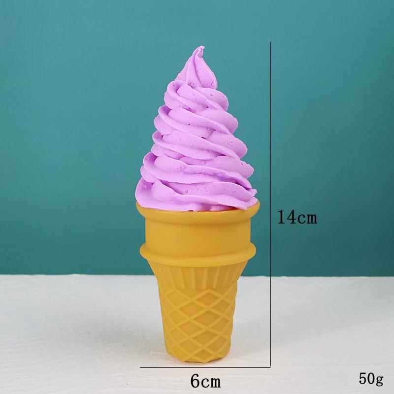 Simulation Ice Cream Model Decoration Fake Ice Cream Cone Food Mould Plastic Ornaments Window Sample Display Party Shooting Prop
