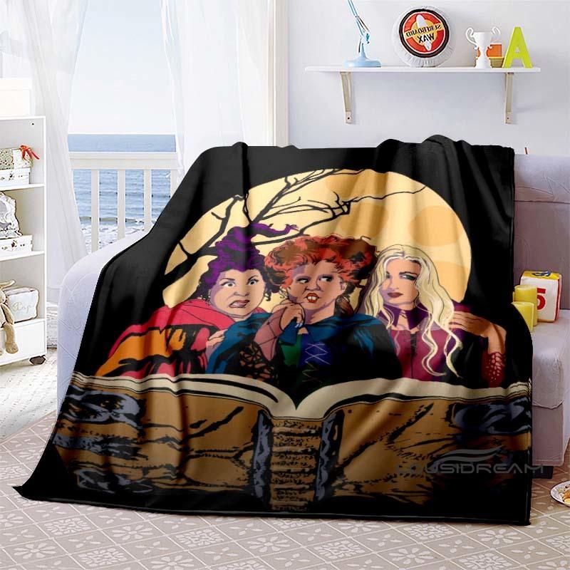 Hocus Pocus Creative Flannel Print Blanket, Super Soft and Comfortable, Perfect for Sofa Naps or Home Blankets, the Perfect Gift