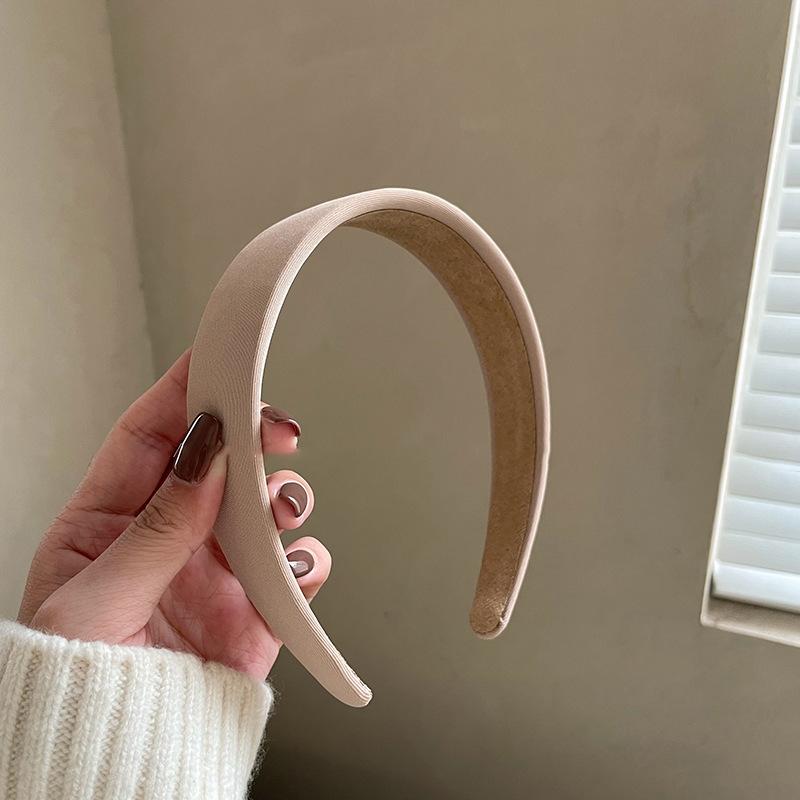 1pc Elegant Hair Pressing Wash Hair Binding Band for Women, New Summer Design, Wide-rimmed Black Hair Clip Headband Headpiece.