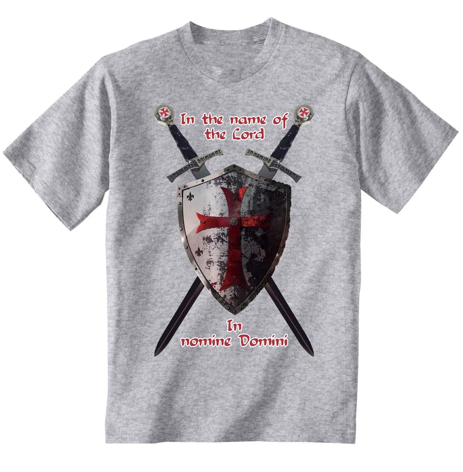 

Knights Templar Shield and Crossed Sword Inscriptions TShirt 100 Cotton ONeck Short Sleeve Casual Mens Tshirt Size S3XL 4XL