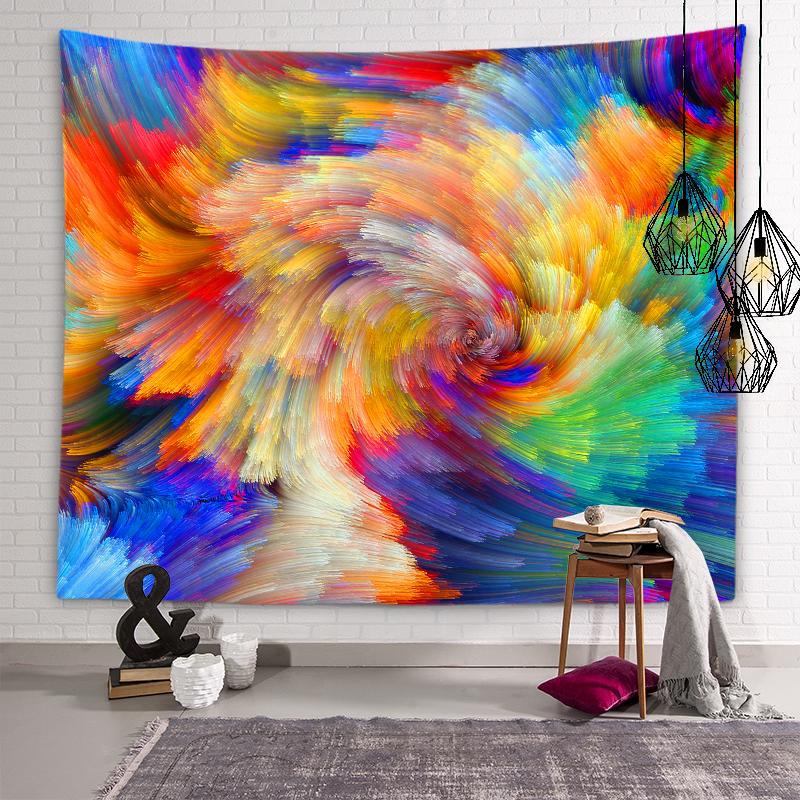 Tapiserie cu personalitate, geometrie psihedelică, hippie, boho, decor artă de perete, camera de zi, dormitor, decor acasă, tapiserie