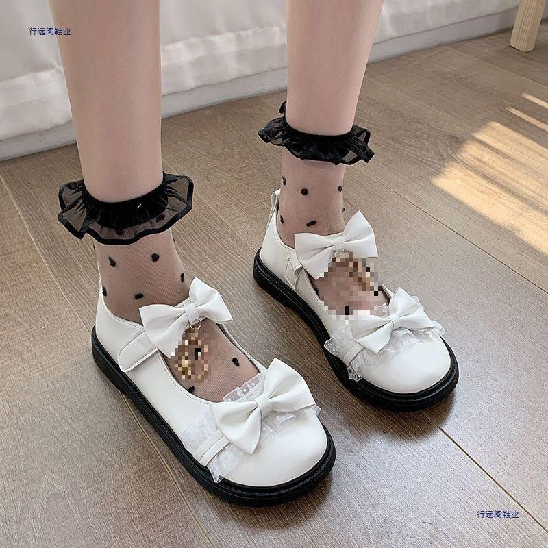 Lolita Shoes Female Summer Student Versatile Black Shoes Soft Sister Small Leather Shoes Lolita Shoes