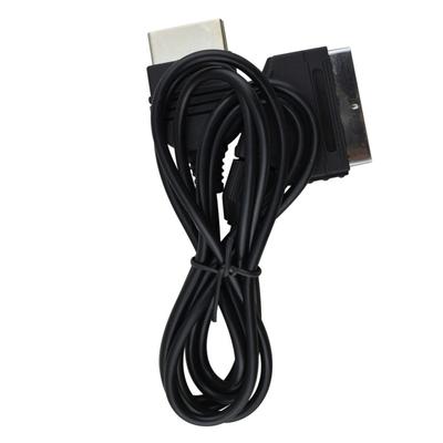 New High Quality Black 6FT 1.8M RGB AV Scart Cable Lead For XBOX Original Classic
