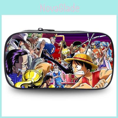 Sac à Crayons à Couche Unique Imprimé Anime One Piece Luffy Rangement Papeterie Étudiant Pour Enfants