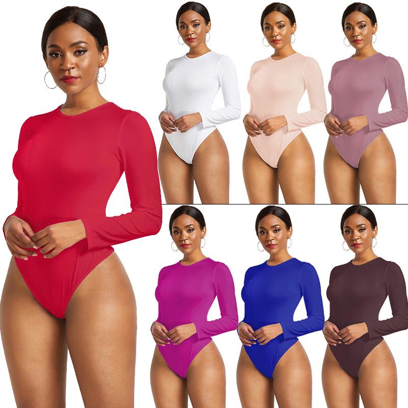 13-Color European Sexy Long Sleeve Jumpsuit Dress - Autumn Collection