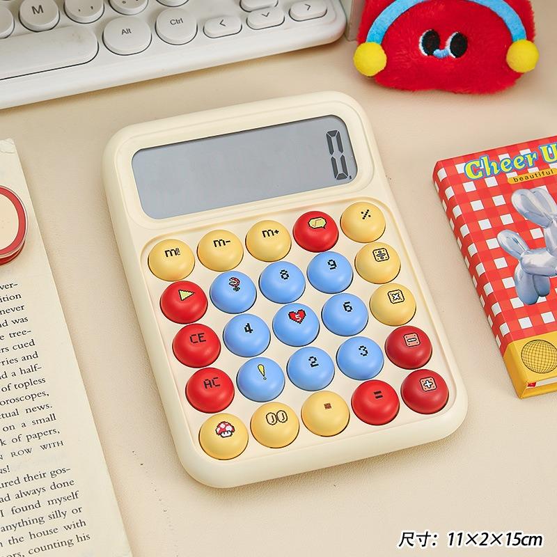 Cute Color Contrast Mini Portable Calculator For Primary School Children Students